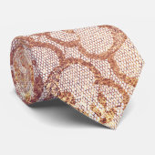 レース王室の赤面ピンクローズ金ゴールドメタリックホワイト ネクタイ (ロール)