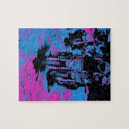 「レース生まれへ」モトクロスダートバイクチャンピオンレーサー ジグソーパズル (横)