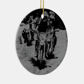 「レース生まれへ」モトクロスダートバイクチャンピオンレーサー セラミックオーナメント (右)