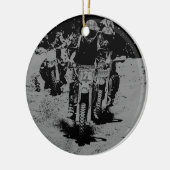 「レース生まれへ」モトクロスダートバイクチャンピオンレーサー セラミックオーナメント (左)