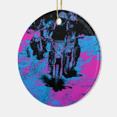 「レース生まれへ」モトクロスダートバイクチャンピオンレーサー セラミックオーナメント (左)