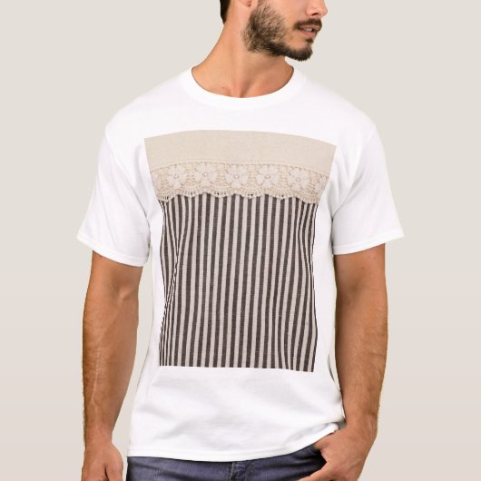レース生地のテキスタイルのテクスチャ、背景パターン。 Tシャツ (正面)