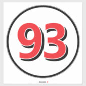 レース用のラウンドカー番号ビニールのシール シール (シート)