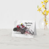 レース用孫誕生日カード カード (黄色い花)