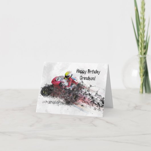 レース用孫誕生日カード カード (正面)
