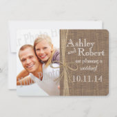 レース素朴とトウェインの写真の日付を保存 セーブザデート (正面)