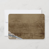 レース素朴とバーンウッドウェディングRSVP 招待状 (裏面)