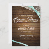 レース素朴とバーンウッド結婚ズ 招待状 (正面)