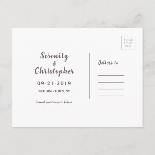 レース素朴と木材赤面グリッター日付を保存 案内ポストカード (裏面)