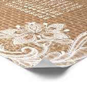 レース素朴のラップの文字列ライトのシーティングチャート ポスター (角)