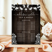 レース素朴ウッドストリングライトビジネス価格表 メニュー