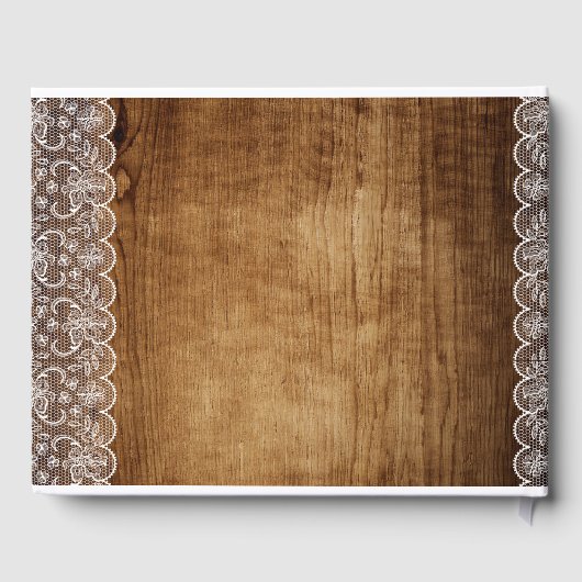 レース素朴カスタムイベントキープサパーソナル ゲストブック (裏面)