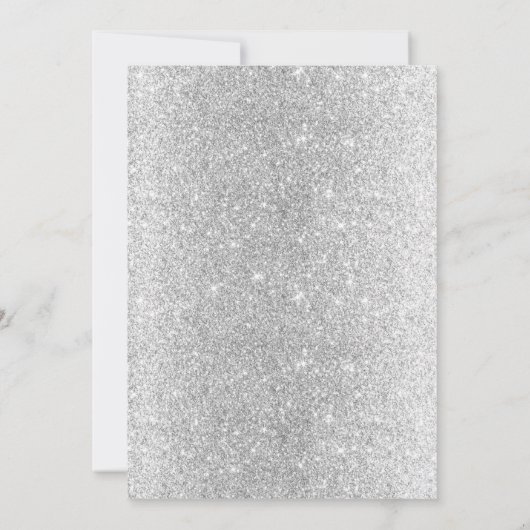 レース素朴シルバー足ピンクグリルベビーシャワー 招待状 (裏面)