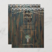 レース素朴ジプソフィラライツメイスンジャー結婚ズ (正面/裏面)