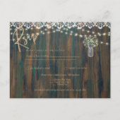 レース素朴ジプソフィラライツメイスンジャー結婚ズ ポストカード (正面)