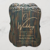 レース素朴ジプソフィラライツメイスンジャー結婚ズ 招待状 (正面/裏面)