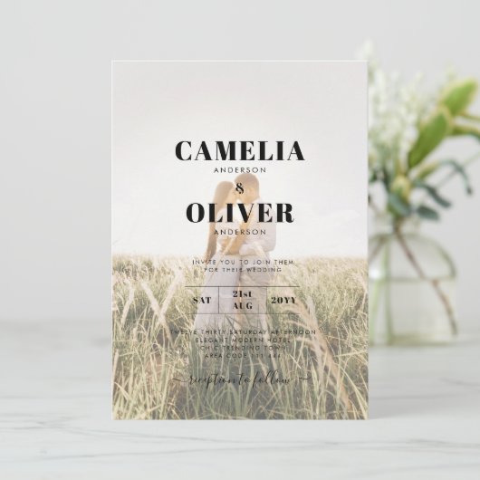 レース素朴ジプソフィラライツメイスンジャー結婚ズ 招待状 (スタンド正面)