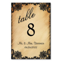 レース素朴テーブル番号