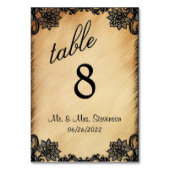 レース素朴テーブル番号 テーブルナンバー (裏面)