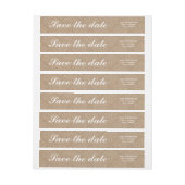 レース素朴ブラウン日付を保存結婚する ラップアラウンドラベル (シート)