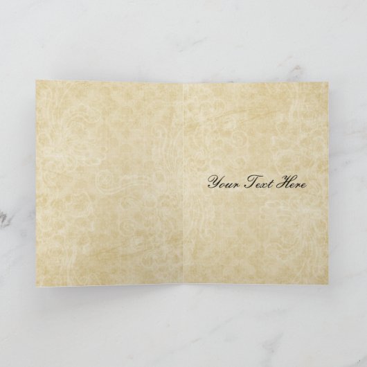 レース素朴包まれたメイソン結婚の瓶 サンキューカード (内部)