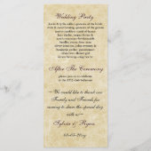 レース素朴包まれたメイソン結婚の瓶 プログラム (裏面)