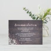 レース素朴及び木材赤面グリッター宿泊施設 エンクロージャーカード (スタンド正面)