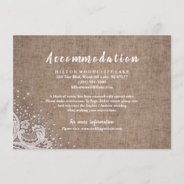 レース素朴及び木材赤面グリッター宿泊施設 エンクロージャーカード