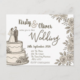 レース素朴書道 ポストカード