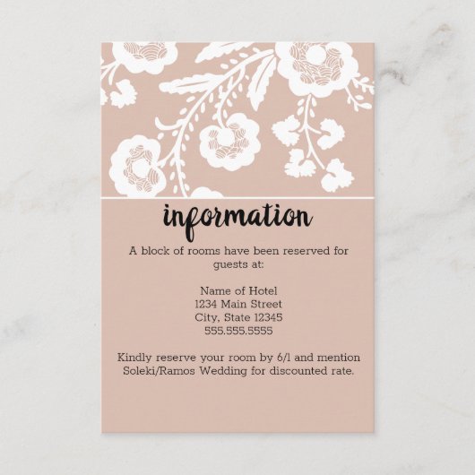 レース素朴結婚ズ エンクロージャーカード (正面)