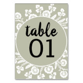 レース素朴結婚ズ テーブルナンバー (正面)