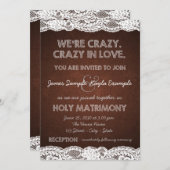 レース素朴結婚ズ 招待状 (正面/裏面)