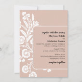 レース素朴結婚ズ 招待状 (正面)