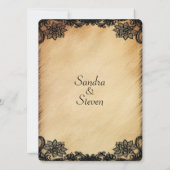 レース素朴結婚式招待状 招待状 (裏面)