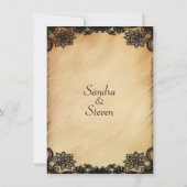 レース素朴結婚式招待状 招待状 (裏面)