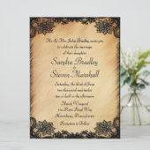 レース素朴結婚式招待状 招待状 (スタンド正面)