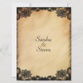 レース素朴結婚式招待状 招待状 (裏面)