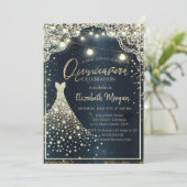 レース素朴、ライト、ダイアモンズドレスブルークインセアニラ 招待状 (スタンド正面)