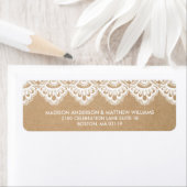 レース素朴 |差出人住所ラベル ラベル (インサイチュ)