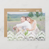 レース素朴 | 日付のフォトポストカードを保存する 案内ポストカード (正面/裏面)