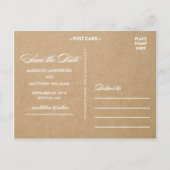 レース素朴 | 日付のフォトポストカードを保存する 案内ポストカード (裏面)