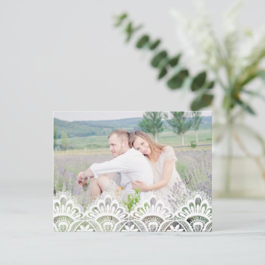 レース素朴 | 日付のフォトポストカードを保存する 案内ポストカード (スタンド正面)