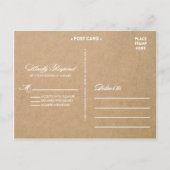 レース素朴 | 結婚式の出欠書郵便カード インビテーションポストカード (裏面)