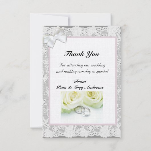 レース結婚の感謝していお前 招待状 (正面)