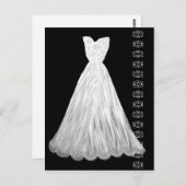 レース結婚アクセント葉書を使用した白のドレス ポストカード (正面/裏面)