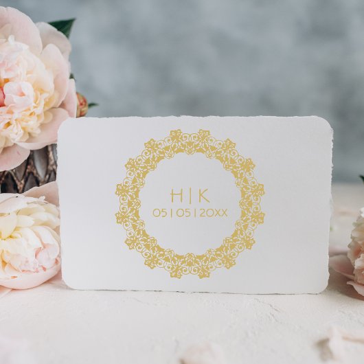 レース結婚イニシャル ラバースタンプ