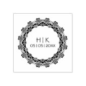 レース結婚イニシャル ラバースタンプ (インプリント)