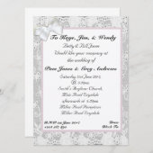 レース結婚式招待状 招待状 (正面/裏面)