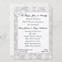 レース結婚式招待状