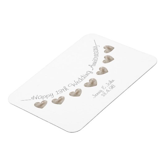 レース結婚記念日 マグネット (左側)